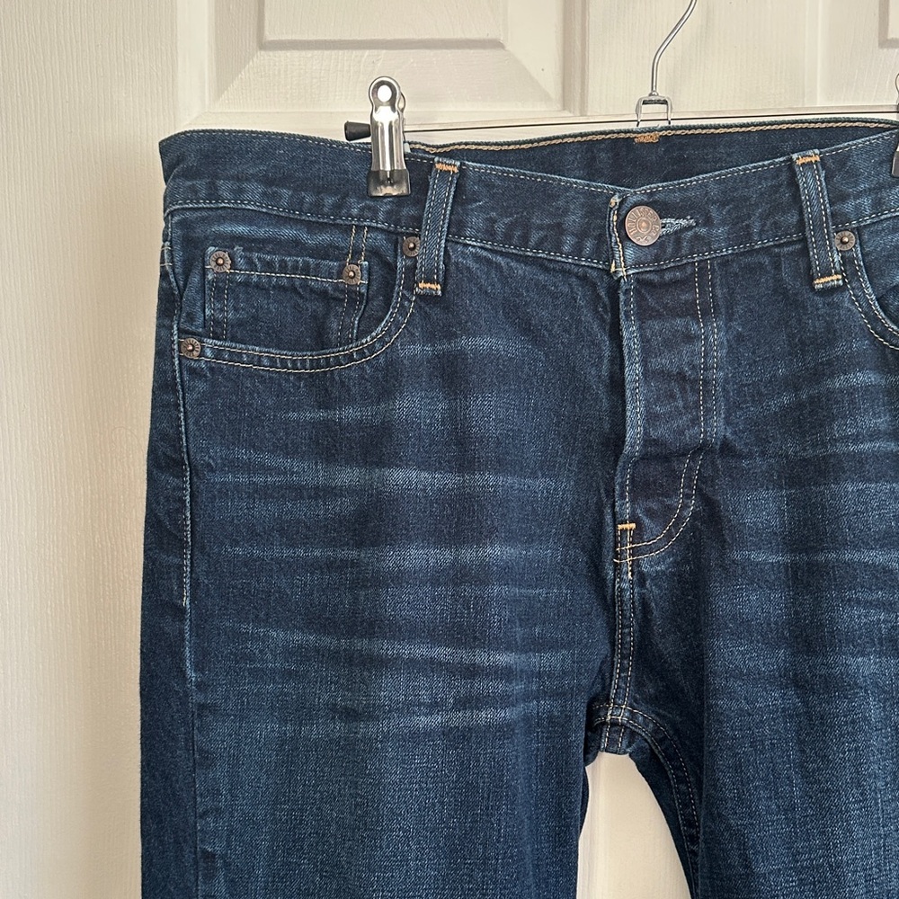 Hollister Men's Deep Blue Bootcut Jeans - Picture 4 of 9